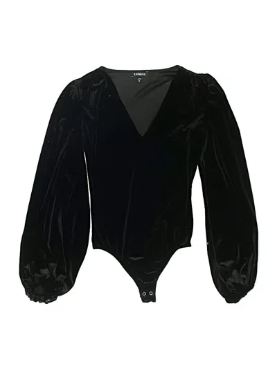 Pre-owned Express Long Sleeve Blouse In Black