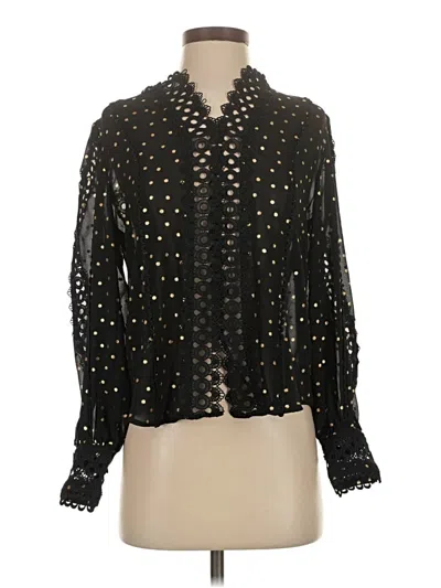 Pre-owned Express Long Sleeve Blouse In Black
