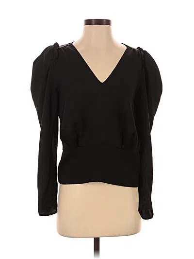 Pre-owned Express Long Sleeve Blouse In Black
