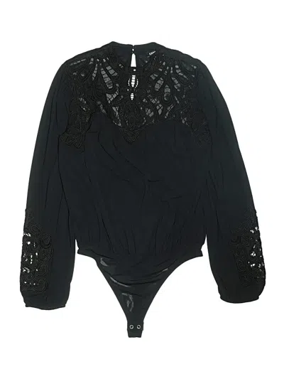 Pre-owned Express Long Sleeve Blouse In Black