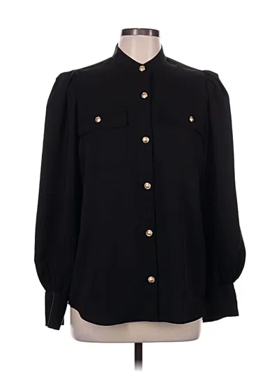 Pre-owned Express Long Sleeve Blouse In Black