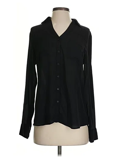 Pre-owned Express Long Sleeve Blouse In Black