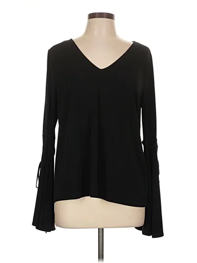 Pre-owned Express Long Sleeve Blouse In Black