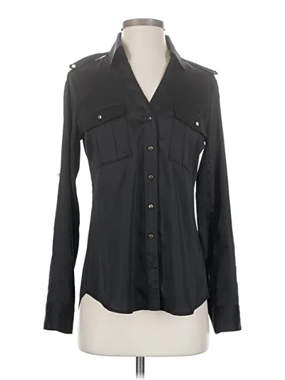 Pre-owned Express Long Sleeve Blouse In Black