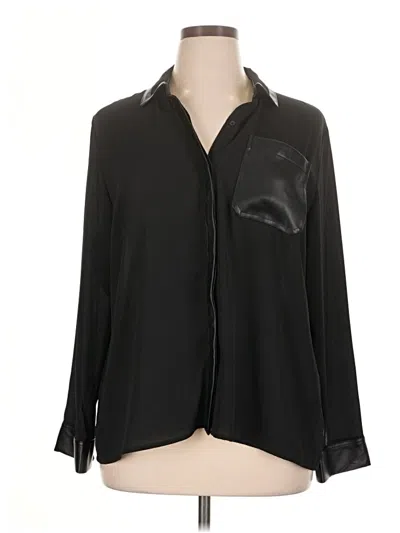 Pre-owned Express Long Sleeve Blouse In Black