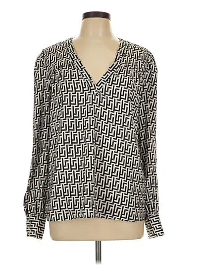 Pre-owned Express Long Sleeve Blouse In Black