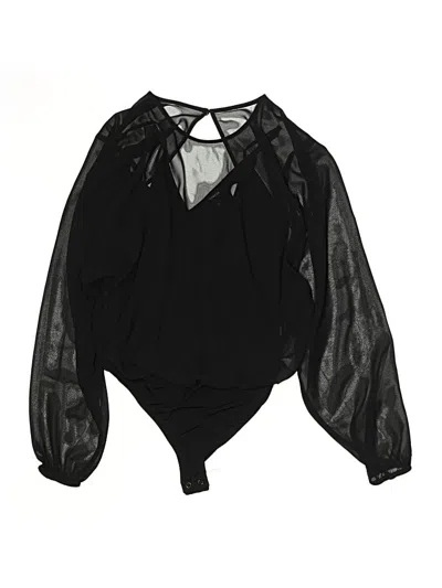 Pre-owned Express Long Sleeve Blouse In Black