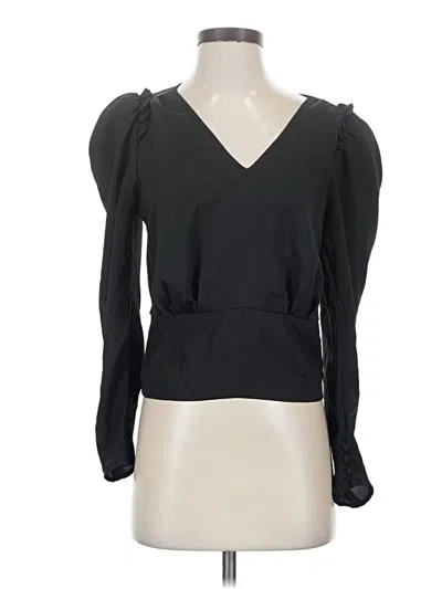 Pre-owned Express Long Sleeve Blouse In Black