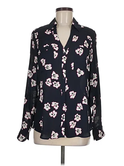 Pre-owned Express Long Sleeve Blouse In Black