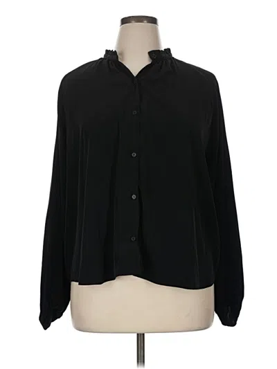 Pre-owned Express Long Sleeve Blouse In Black