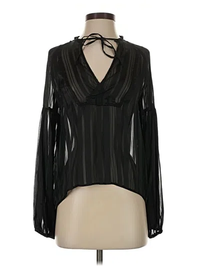 Pre-owned Express Long Sleeve Blouse In Black