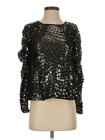 Pre-owned Express Long Sleeve Blouse In Black