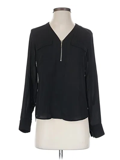 Pre-owned Express Long Sleeve Blouse In Black