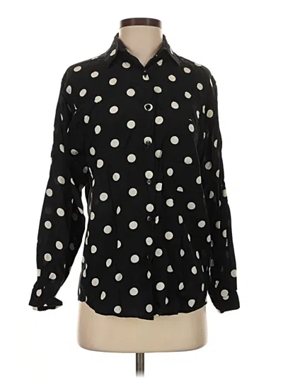 Pre-owned Express Long Sleeve Blouse In Black