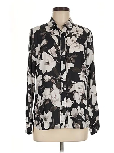 Pre-owned Express Long Sleeve Blouse In Black