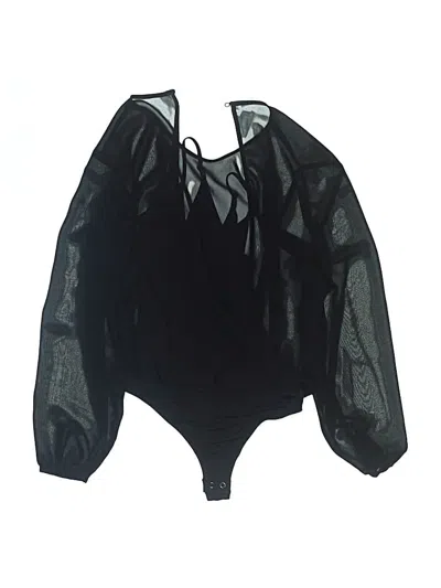 Pre-owned Express Long Sleeve Blouse In Black