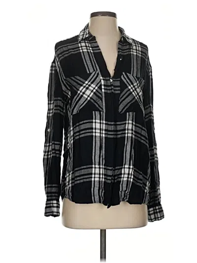 Pre-owned Express Long Sleeve Blouse In Black