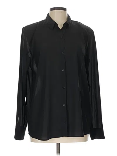 Pre-owned Express Long Sleeve Blouse In Black