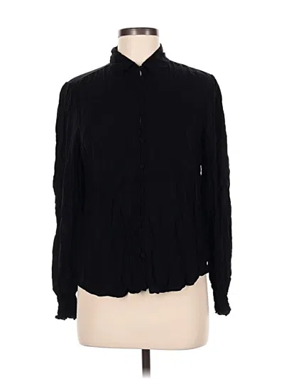 Pre-owned Express Long Sleeve Blouse In Black