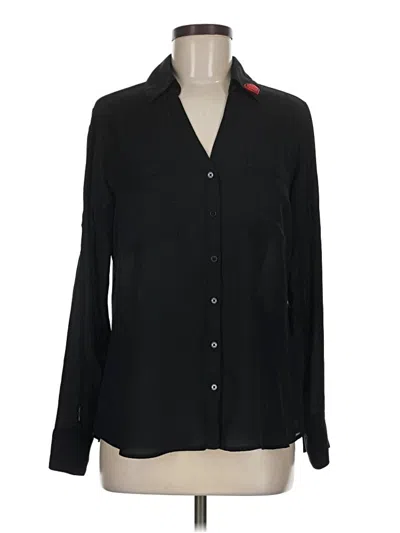 Pre-owned Express Long Sleeve Blouse In Black
