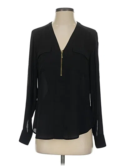Pre-owned Express Long Sleeve Blouse In Black