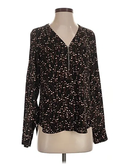 Pre-owned Express Long Sleeve Blouse In Black
