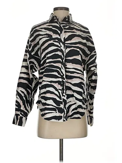 Pre-owned Express Long Sleeve Blouse In Black