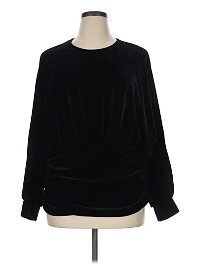 Pre-owned Express Long Sleeve Blouse In Black