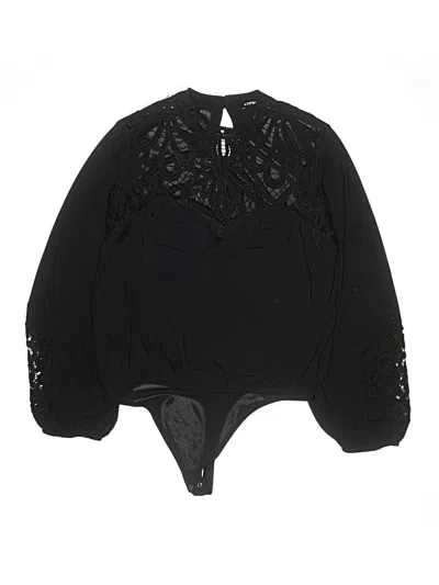 Pre-owned Express Long Sleeve Blouse In Black