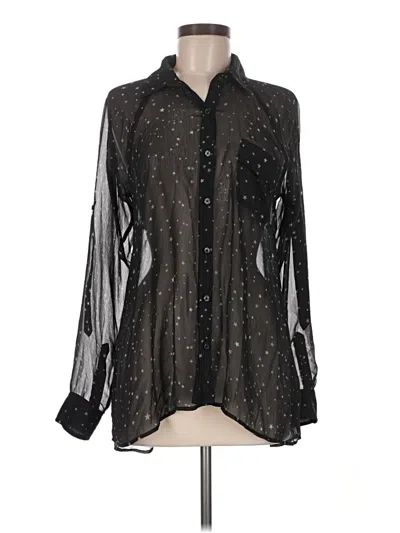 Pre-owned Express Long Sleeve Blouse In Black