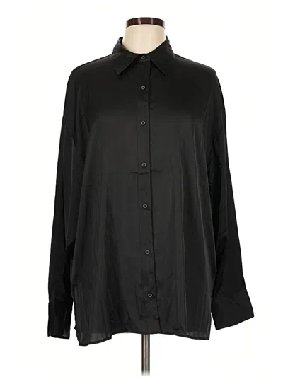 Pre-owned Express Long Sleeve Blouse In Black