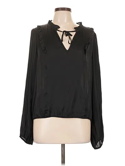 Pre-owned Express Long Sleeve Blouse In Black