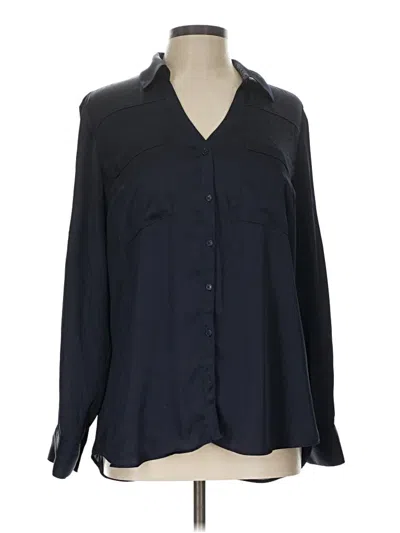 Pre-owned Express Long Sleeve Blouse In Black