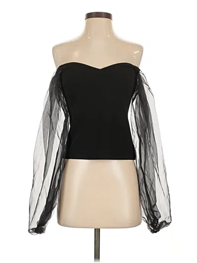 Pre-owned Express Long Sleeve Blouse In Black