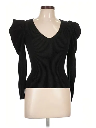 Pre-owned Express Long Sleeve Blouse In Black