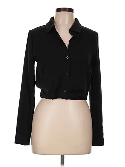 Pre-owned Express Long Sleeve Blouse In Black