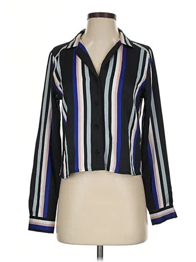 Pre-owned Express Long Sleeve Blouse In Black