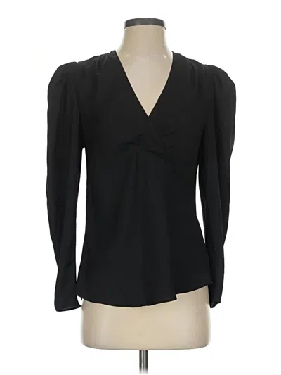 Pre-owned Express Long Sleeve Blouse In Black