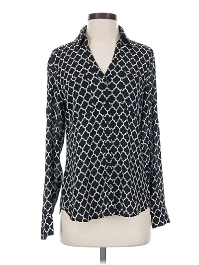 Pre-owned Express Long Sleeve Blouse In Black