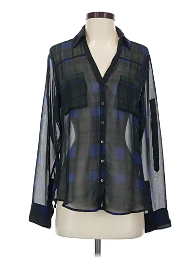 Pre-owned Express Long Sleeve Blouse In Black