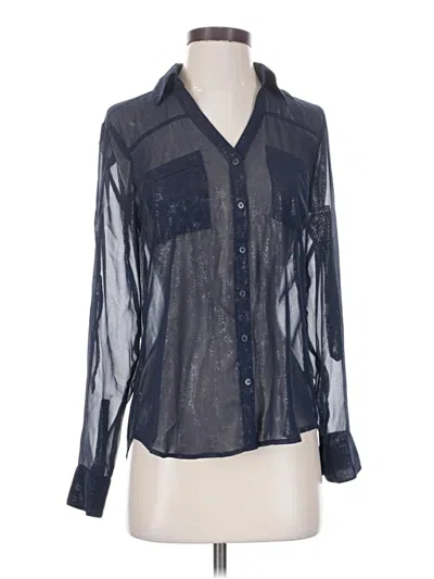 Pre-owned Express Long Sleeve Blouse In Black