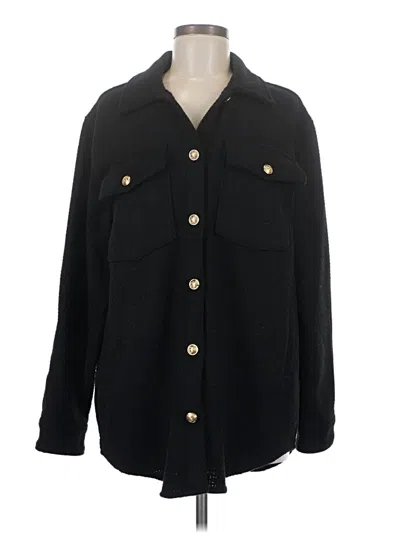 Pre-owned Express Long Sleeve Blouse In Black