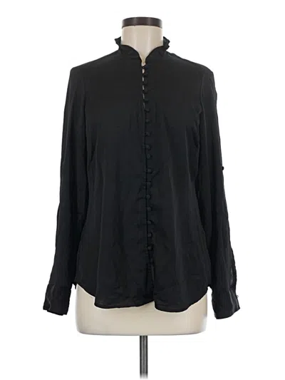 Pre-owned Express Long Sleeve Blouse In Black