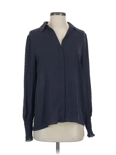 Pre-owned Express Long Sleeve Blouse In Blue