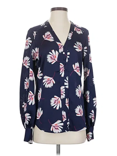 Express Long Sleeve Blouse In Blue