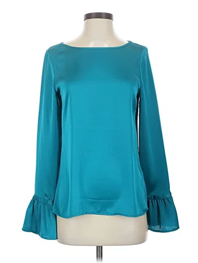 Pre-owned Express Long Sleeve Blouse In Blue