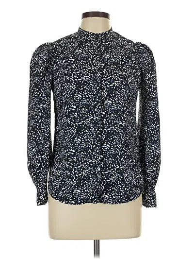 Pre-owned Express Long Sleeve Blouse In Blue