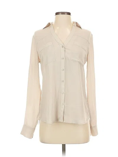 Pre-owned Express Long Sleeve Blouse In Brown