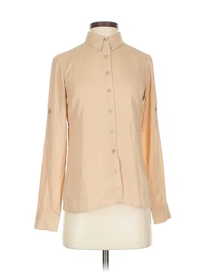 Pre-owned Express Long Sleeve Blouse In Brown