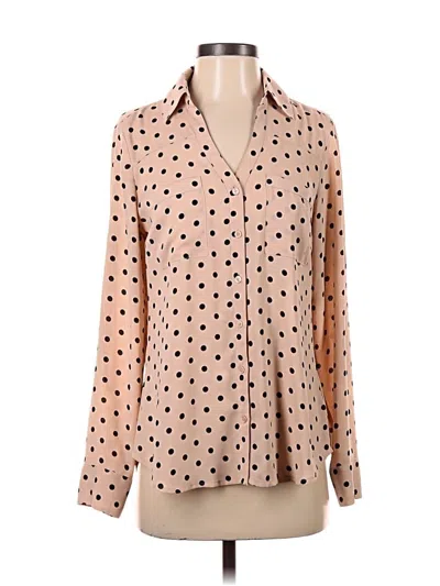 Pre-owned Express Long Sleeve Blouse In Brown